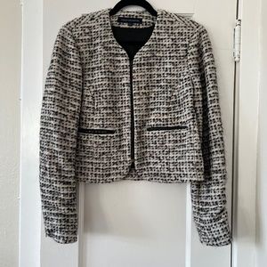 French Connection White & Black Tweed Jacket